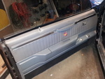 more discoloration in door panel and handle